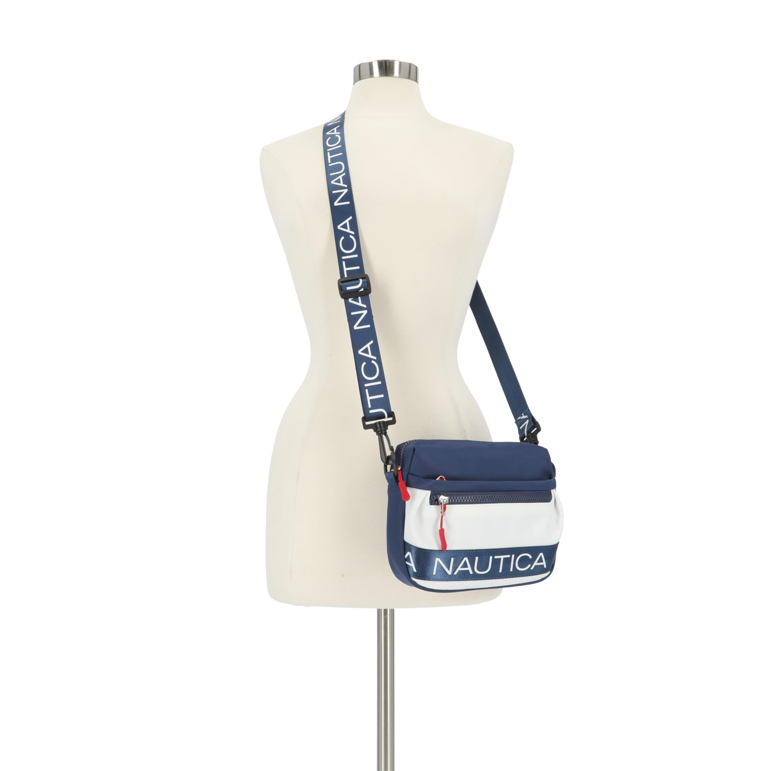 Nautica Nylon Bean Crossbody/Belt Bag with Adjustable Shoulder Strap