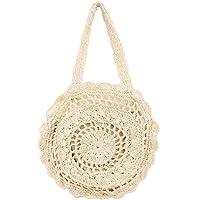 Womens Lightweight Handmade Handbag Large Crochet Shoulder Summer Bag Shopper Top Handle Tote Purse