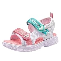 Sandals for Girls Size 12 Pink Love Princess Shoes Girls Sports Sandals Metallic Sandals Toddler