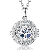 Vito Harmony Bola Ball Necklace, Viking Tree of Life Nordic Runes Chime Sound Music Bell Pendant Wishing Jewelry for Pregnancy Women Mom, 30 Inch Chain.