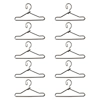 10Pcs Miniature Clothes Stand Doll House Coat Rack Outfit Holder Doll Outfit Hanger Dollhouse Clothes Hangers for 1:12 1:8, L