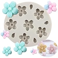 Flower Fondant Molds Plum Cherry Blossom Cake Decorating Silicone Mold For Cupcake Topper Candy Chocolate Gum Paste Polymer Clay Set Of 1