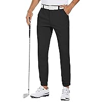 Men's Stretch Golf Joggers Pants with 5 Pockets Waterproof Slim Fit Hiking Casual Travel Work Pants for Men