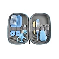 Baby Grooming Kit, Baby Care Items, Baby Care Essentials Set, Baby Supplies Set, 8PCS Baby Health Care Set Portable Baby Care Kit, Safety Cutter Baby Nail Kit(Blue)