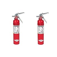 Amerex B417, 2.5lb ABC Dry Chemical Class A B C Fire Extinguisher, with Wall Bracket (2-PACK)