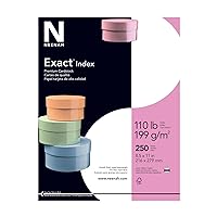 Neenah Exact 30% Recycled Extra-Heavyweight Index Card Stock, 8 1/2in. x 11in., 110 Lb, White, pk of 250 Sheets, 40411