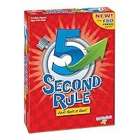 5 Second Rule Game - Simple Questions Card Game for Family Fun, Party, Kids, Travel, Game Night & Sleepovers - Think Fast and Shout Out Answers - For Ages 10+