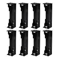 8pcs 18650 Battery Case Holder 1 Slots X 3.7V DIY 18650 Battery Storage Box, in Parallel Black Plastic Batteries Clip Box with Pin for DIY Parallel or Series Circuit PCB Projects