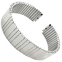 14mm Hirsch Stainless Expansion Silver Tone Straight End Set Of Two Watch Band 3156