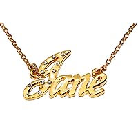 Name Necklace Jane - 18K Gold Plated - Personalized Name Necklace - Customized Jewelry for Women - Personalized Jewelry - Custom Name Necklace - Name Pendant Jane