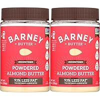 Barney Butter Powdered Almond Butter, Unsweetened, 8 Ounce Jar, No Added Sugar or Salt, Non-GMO, Gluten Free, Keto, Paleo, Vegan (Pack of 2)