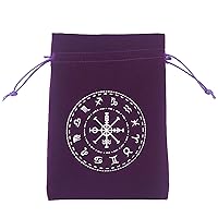 Tarot Drawstring Card Storage Bag Flannelette Jewelry Pouch Board Game Card Print Package Game Tarots Storage Bag Oracles Card Bag Drawstring Bag Tarot Storage Bag Divinations Bag Drawstring