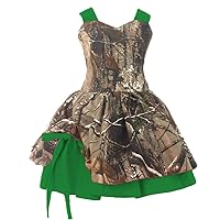 Camouflage Flower Girl Dresses Short for Weddings Party Prom Gown Bowknot 2-14Y