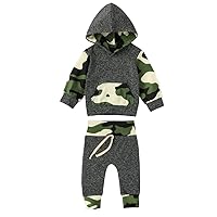 Bodysuit Baby Boy Boy Infant Hooded Outfits T Baby shirt Set Pants Camouflage Boys Outfits&Set