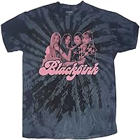 BLACKPINK T Shirt Band Photo Logo Official Unisex Black Dye Wash