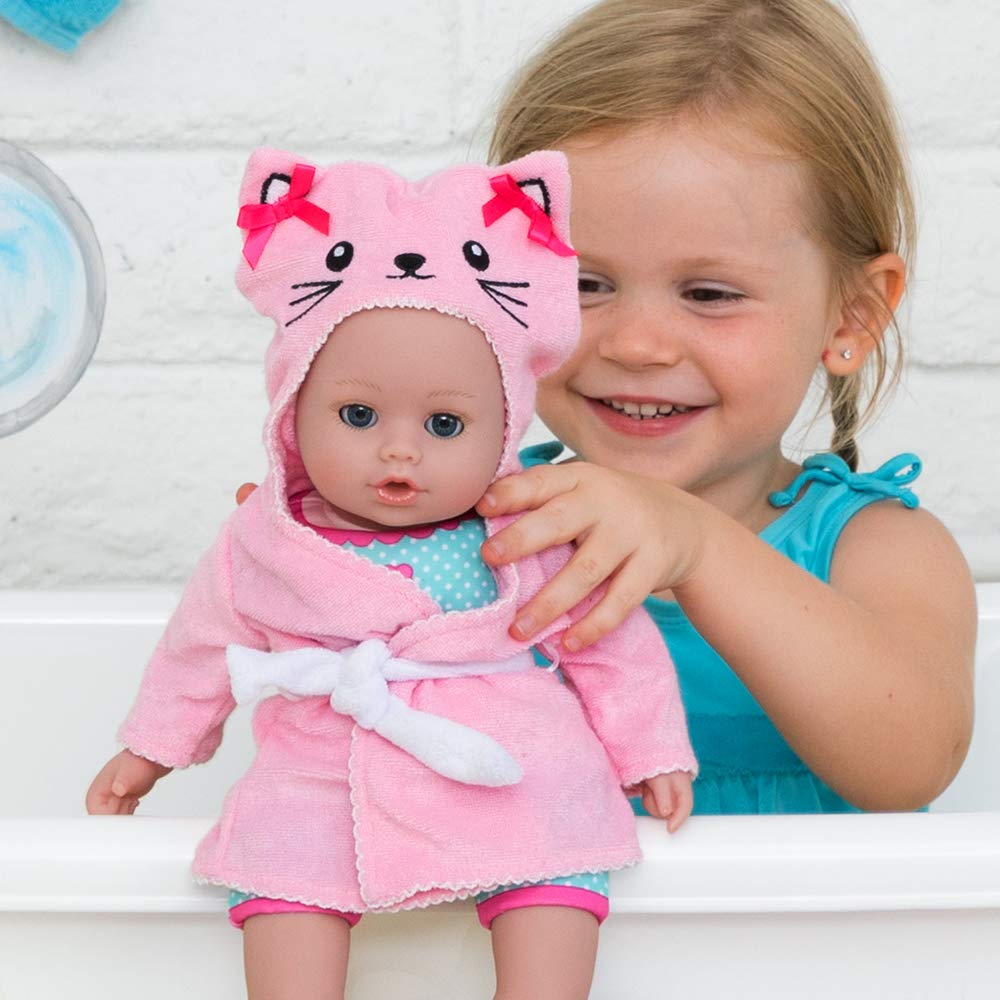 Adora Baby Bath Toy Kitty, 13 inch Bath Time Doll with QuickDri Body