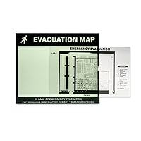 Accuform Signs DTA202 Lumi-Glow Evacuation Map Holder, 8-1/2
