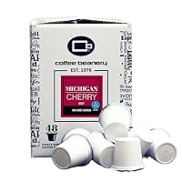 Michigan Cherry Decaf Coffee Pods by Coffee Beanery | 192ct Bulk Flavored Decaf Coffee Pods Medium Roast Coffee Pods| 100% Specialty Arabica Coffee| Gourmet Coffee Pods