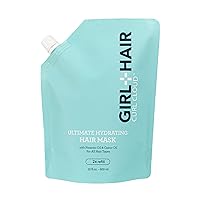 GIRL+HAIR Deep Conditioning Hair Mask Pouch | Hydrating Pimento Oil & Castor Oil For Dry, Damaged Hair | No Silicones or Parabens | New Eco-Friendly Package | 20 fl.oz.…