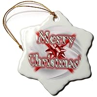 3dRose Edmond Hogge Jr Christmas - Merry Christmas - Ornaments (orn-36709-1)