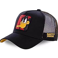 Mesh Back Snapback Trucker Hat for Men & Women Embroidered Golf Baseball Caps Cartoon Rabbit Mouse Duck Dog Cat