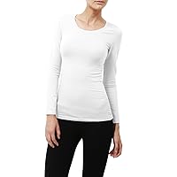 NE PEOPLE Womens Light Weight Basic Long Sleeve Round Crew Neck Casual T Shirt
