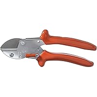 Original LÖWE 5 professional garden shears anvil 5.107 with stainless steel and non-stick coated steel blade, handy and lightweight pruner ideal for cutting fruit tree, apple tree, pear tree