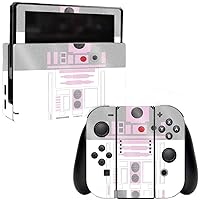 MightySkins Glossy Glitter Skin for Nintendo Switch - Pink Cyber Bot | Protective, Durable High-Gloss Glitter Finish | Easy to Apply, Remove, and Change Styles | Made in The USA
