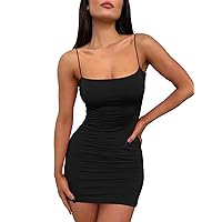 Women's Maxi Bodycon Dress Sexy Spaghetti Strap Sleeveless Tight