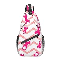 Small Sling Backpack Sling Bag Breast-Cancer-Awareness,Chest Bag Daypack Crossbody For Travel Sport Running Hiking