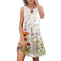 Women's Formal Dresses with Sleeves for Wedding,Women's Summer Dress 2023 Bohemian Print Cover Up Round Neck Sl