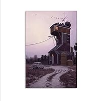 Artist Poster, Simon Stalenhag Surreal Fantasy Theme Poster, Decorative Living Room Wall Art Beautif Canvas Wall Art Poster Print Picture Paintings for Living Room Bedroom Office Decoration, Canvas Po