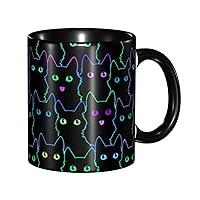 Cat Coffee Mug Funny Novelty Ceramic Tea Cup Dishwasher Microwave Safe 11oz Office And Home Ideal Gifts for Men Women