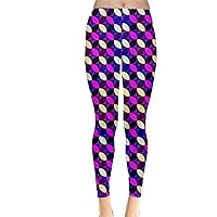 CowCow Womens Tights Triangle Pattern Geometric Abstract Texture Houndstooth Stretch Leggings, XS-5XL