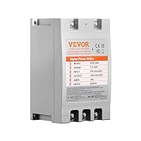 VEVOR 3 Phase Converter - 10HP 30A 220V Single Phase to 3 Phase Converter, 220V-240V Input/Output, Digital Phase Shifter for Residential & Light Commercial Use (One Converter for One Motor Only)