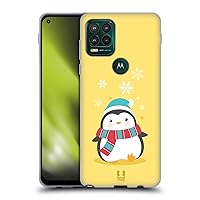 Head Case Designs Yellow Kawaii Christmas Penguin Soft Gel Case Compatible with Motorola Moto G Stylus 5G 2021