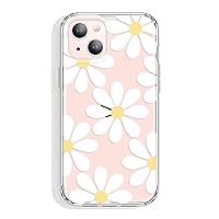 for iPhone 14 and iPhone 13 Case Clear 6.1 Inch with Pattern Design, Protective Slim TPU Cover + Shockproof Bumper for Women and Girls (Daisy)