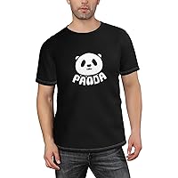 Cute Panda Men's Short Sleeve T-Shirts Casual Top Tee