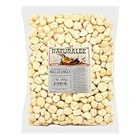 Naturalee Hawaiian Macademia Nuts 2lb - Roasted Unsalted - Gluten Free, High Fiber, Vegan, and Keto - Plant Based Protein