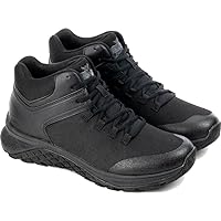 T800 Mid-Height Composite Toe Work Shoes for Men and Women - Durable Non-Metallic Black Knit Upper with EVA Midsole and Slip-Resistant Rubber Outsole; EH Rated