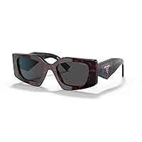 Prada PR 15YS 09Z5S0 Scarlet Tortoise Plastic Irregular Sunglasses Grey Lens