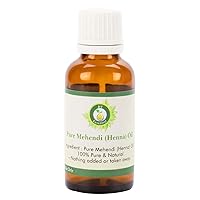 R V Essential Pure Mehendi (Henna) Oil 30ml (1.01oz)- (100% Pure and Natural)