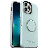 OtterBox IPhone 13 Pro Max & iPhone 12 Pro Max Otter + Pop Symmetry Series Case - TRANQUIL WATERS (Blue), Integrated PopSockets PopGrip, Slim, Pocket-Friendly, Raised Edges Protect Camera & Screen