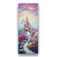 Diamond Painting Castle Landscape Diamond Art Kits for Adults,24x48in Large Diamond Art Kit,Paint by Numbers Kit for Adults,5D Diamond Paintings Gem Crystal Art Craft,Home Wall Decoration,Gifts q11