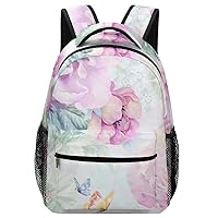 Laptop Backpack for Traveling Watercolor Paisley Butterfly Peony Carry on Business Backpack for Men Women Casual Daypack Hiking Sporting Bag