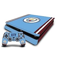 Head Case Designs Officially Licensed Manchester City Man City FC 2022/23 Home Kit Logo Art Vinyl Gaming Skin Decal Compatible with Sony Playstation 4 PS4 Slim Console and DualShock 4 Controller