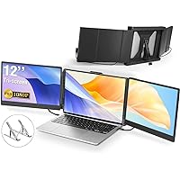 12'’ Triple Screen Laptop Monitor Extender with Stand