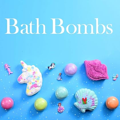 Unicorn Bath Bomb Gift Set - Include Unicorn Lips Sea Shell Macarons Handmade All Natural Essential Oil and Organic Bath Bomb, Best Gift Idea for Birthday Mothers Day Valentine, Women, Mom, Teen Girl