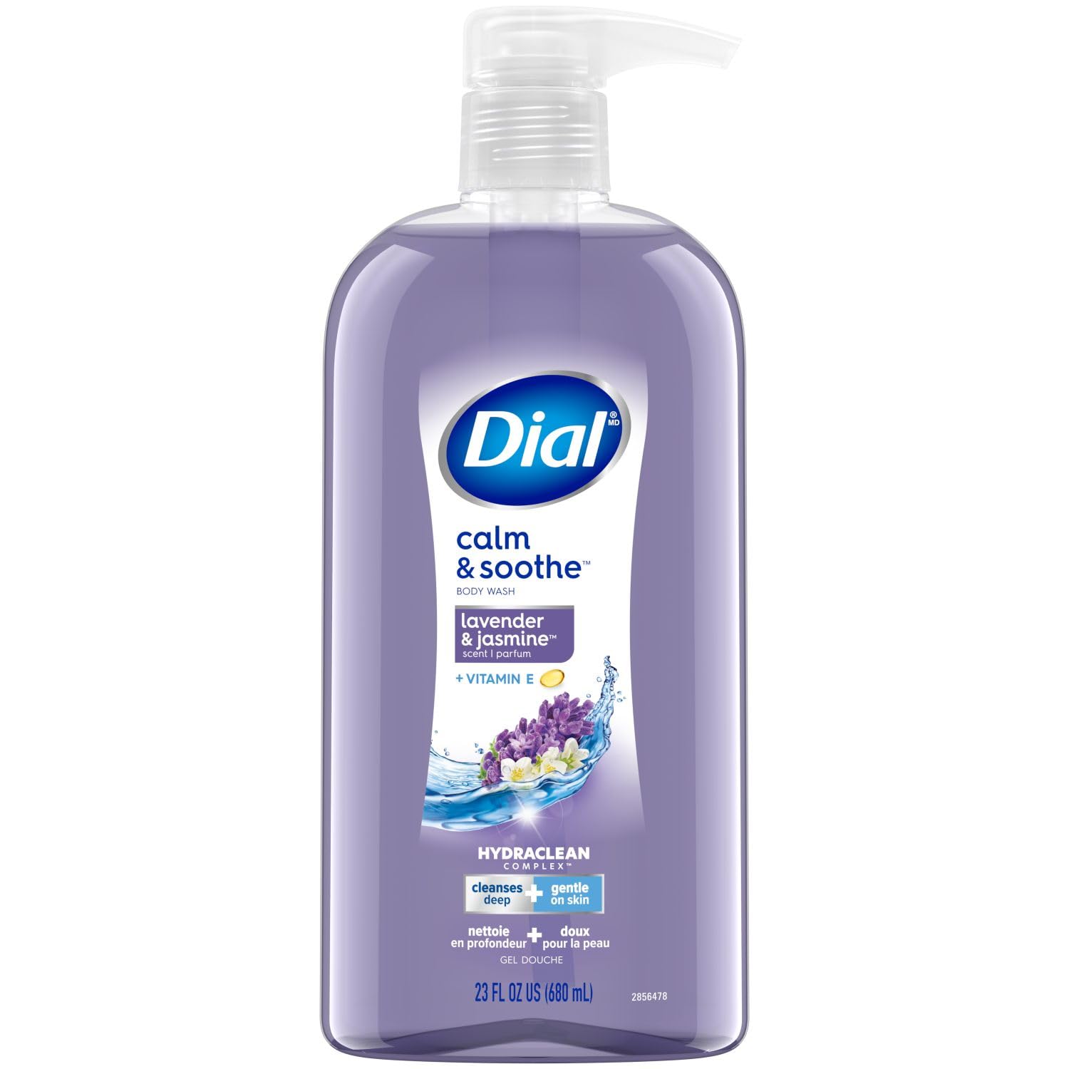 Dial Body Wash, Calm & Soothe Lavender & Jasmine Scent, 23 Fl Oz, Pack Of 3