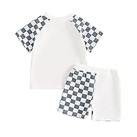 Kuriozud Toddler Boy Girl Summer Outfit Short Sleeve T Shirt Shorts Set 6 12 18 24 Months 2T 3T 4T Baby Neutral Clothes